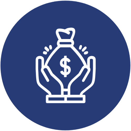 Icon - Hand holding bag of money