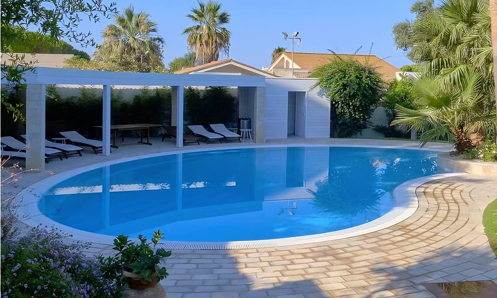 a shaped pool
